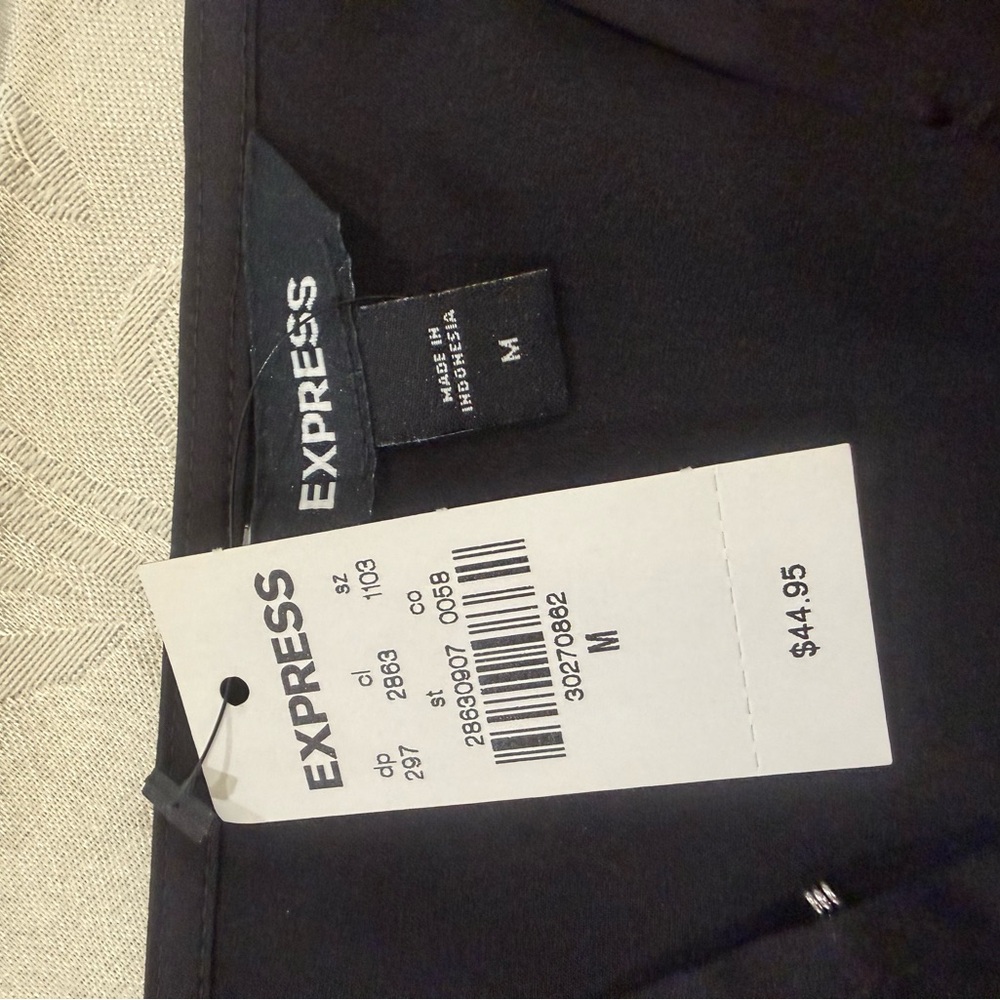 Express Black Womens Bodysuit with Spaghetti Straps - Picture 3 of 5